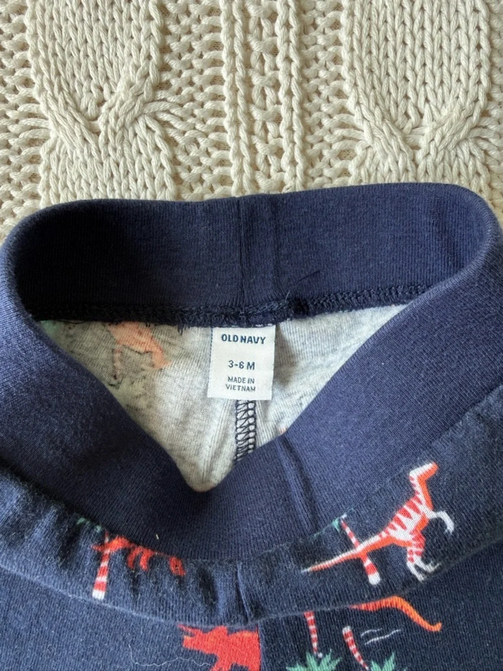Old Navy Navy Baby Leggings with Colorful Dino Print